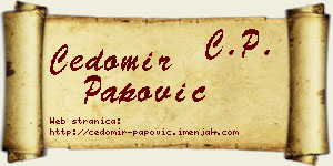 Čedomir Papović vizit kartica
